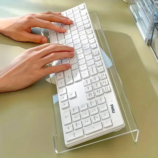 Clear Acrylic Keyboard Stand Adjustable for Home/Office